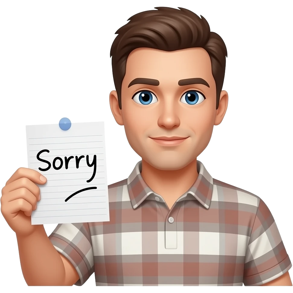 Emoji saying sorry for not replying to a text for a couple of days emoji
