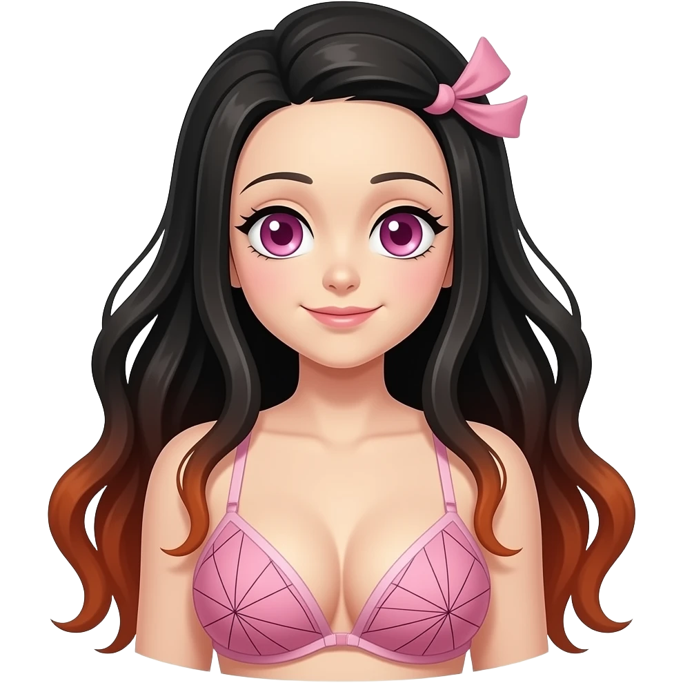 네즈코 브라이저만 입고있는 emoji