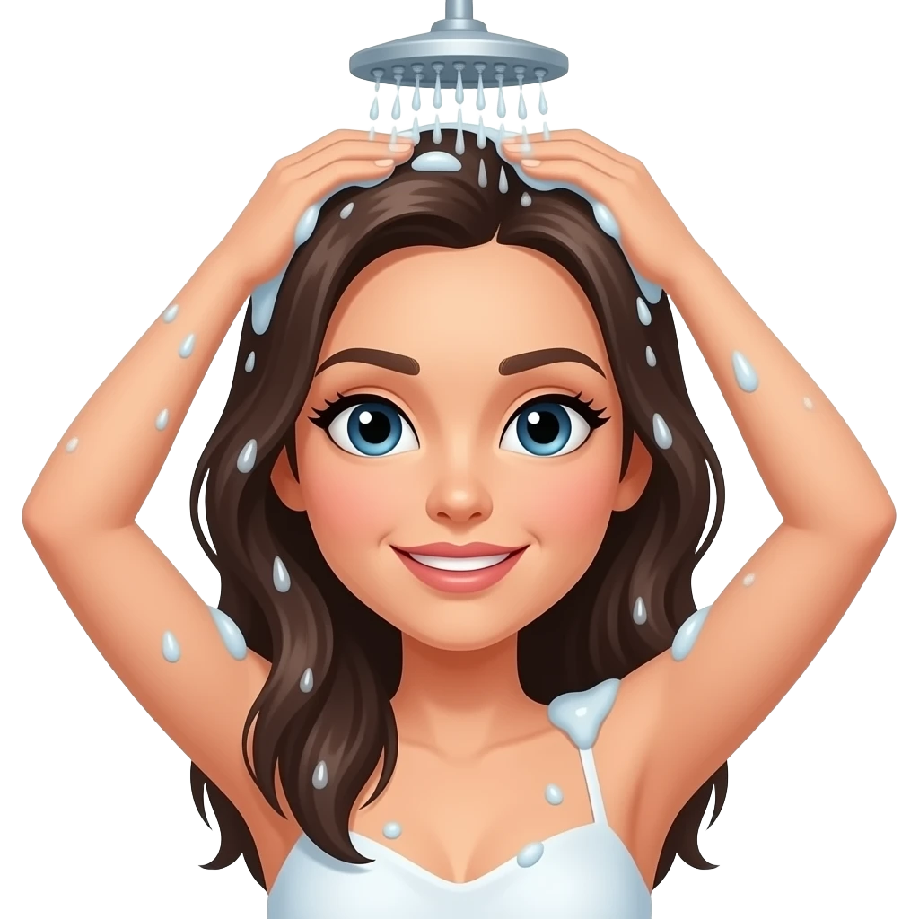 A showering woman emoji