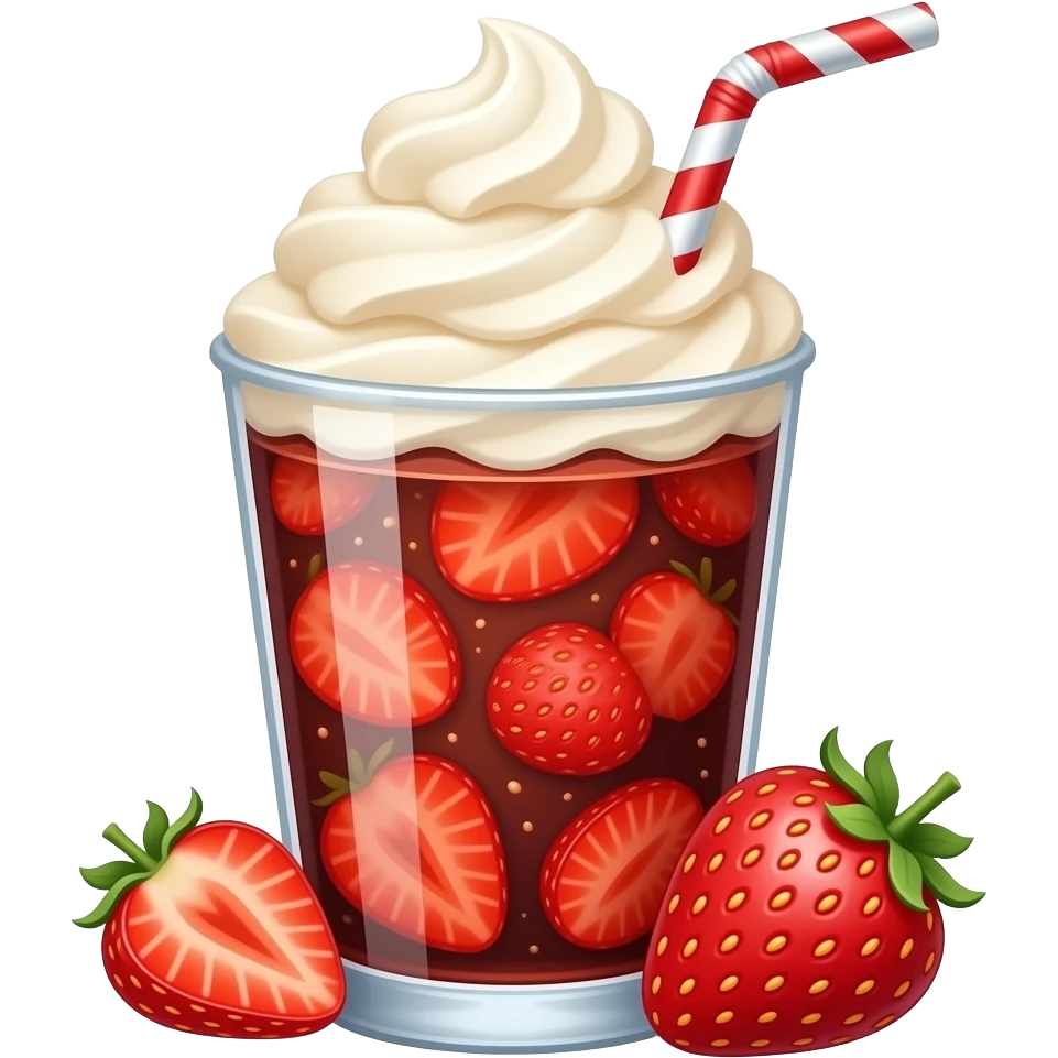 strawberry cream soda emoji