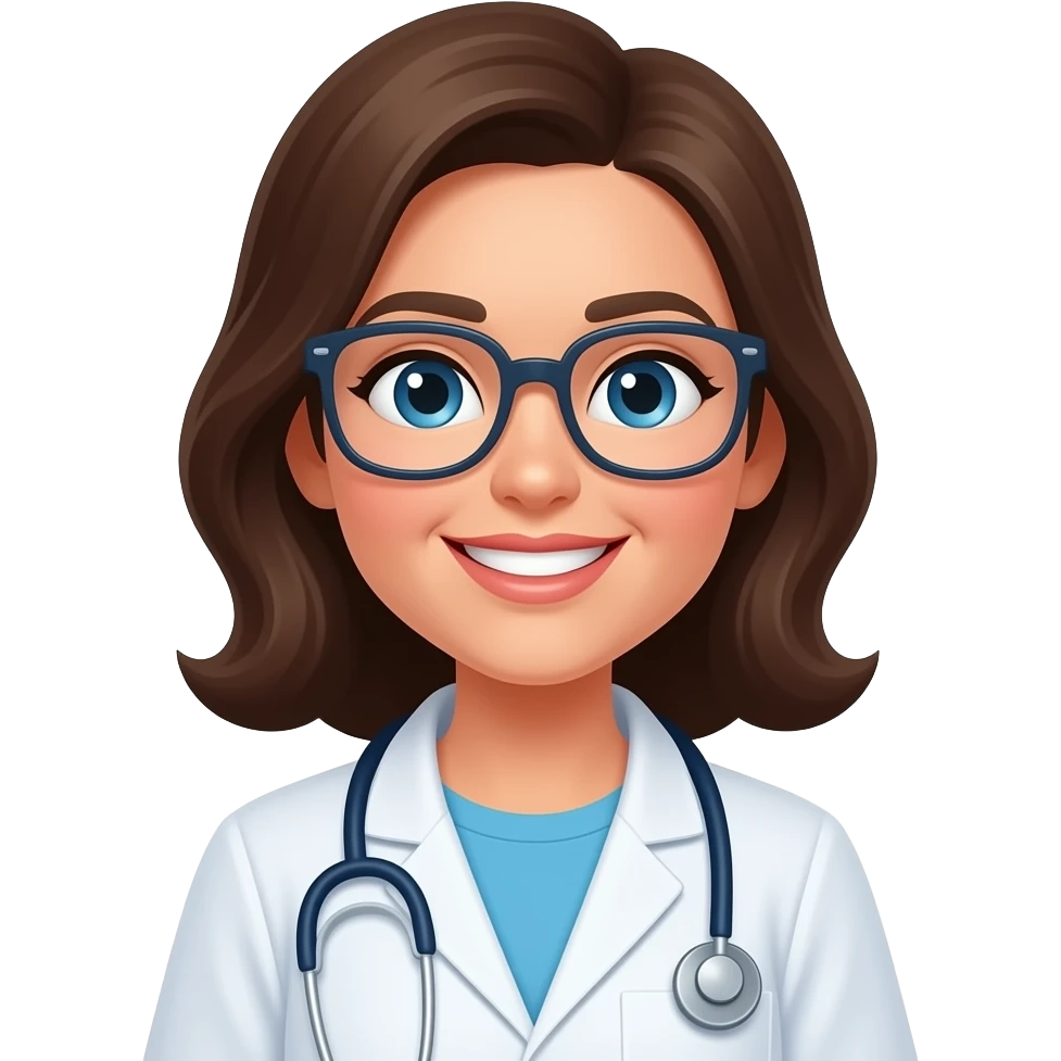 Женщина на кресле врач смотрит зубы emoji