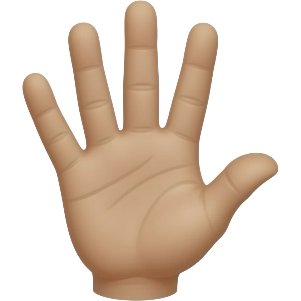 A face emoji holding up a hand showing three fingers in a 'W' shape. The index, middle, and ring fingers are extended straight up. The thumb and the pinky (little finger) are curled down into the palm. Palm facing forward. emoji