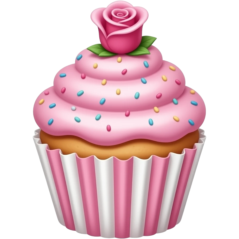 Cupcake with pink icing emoji