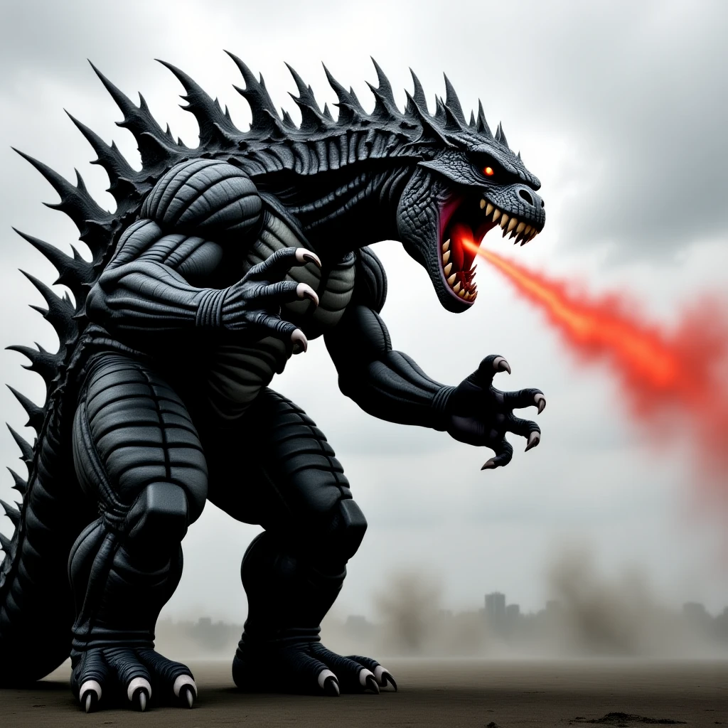 godzilla attacking ny emoji