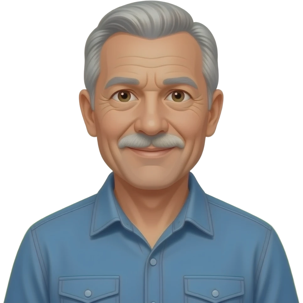 72 years man who owns a fig orchard fog trees emoji