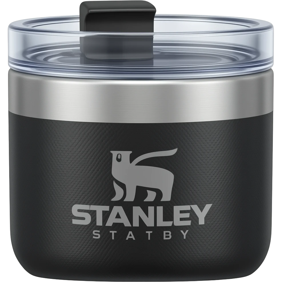 Generate a black stanley tumbler emoji emoji