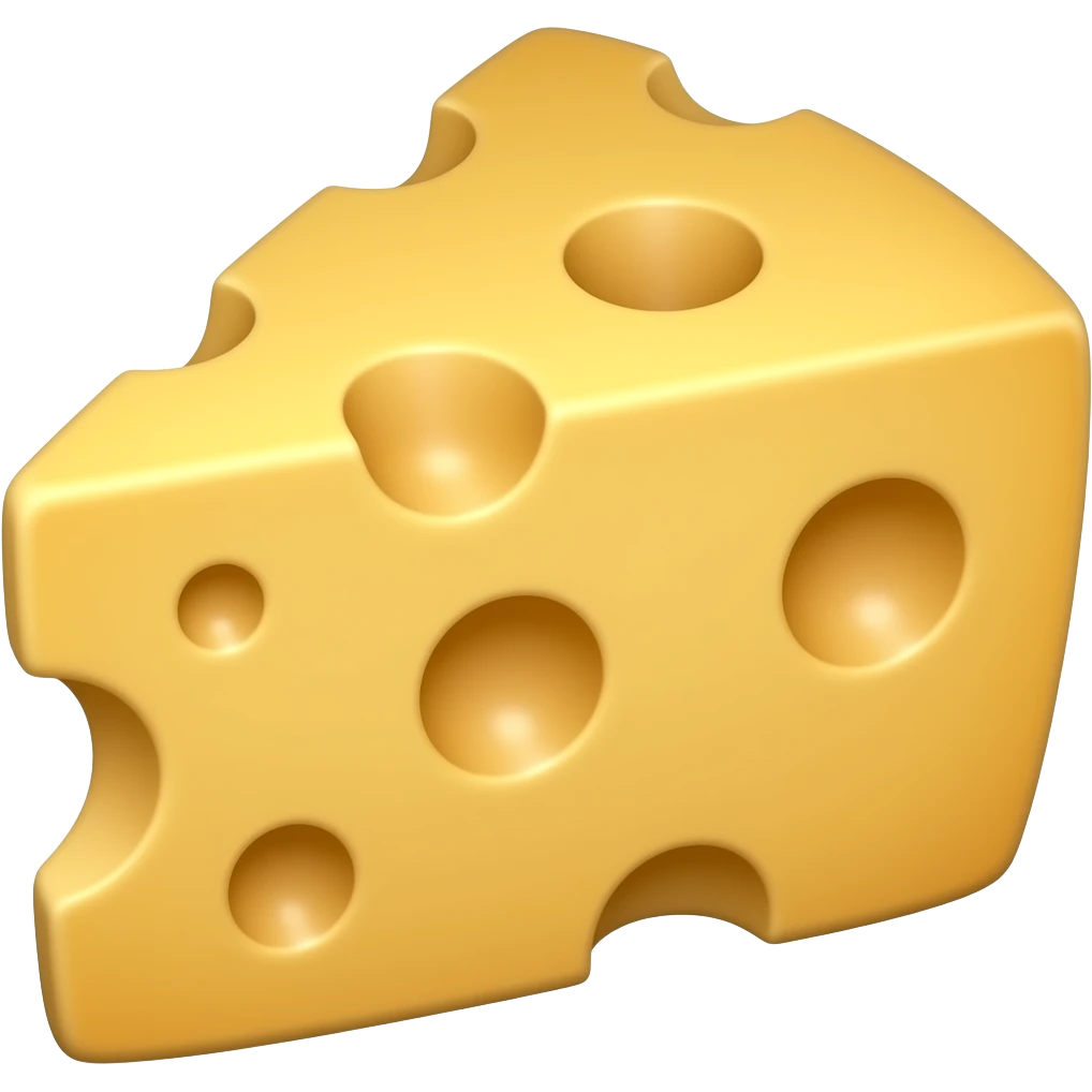 The cartoon cheese emoji