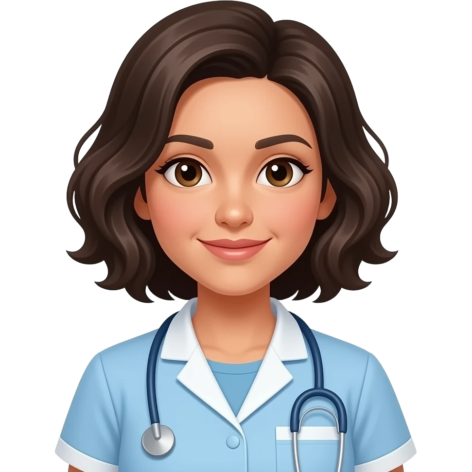 nurse hispanic man wavy short hair emoji