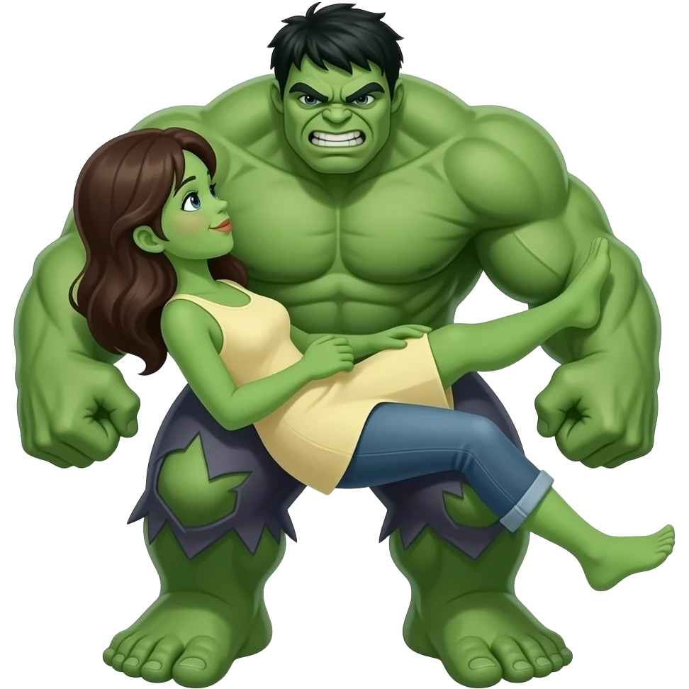 Hulk in love emoji