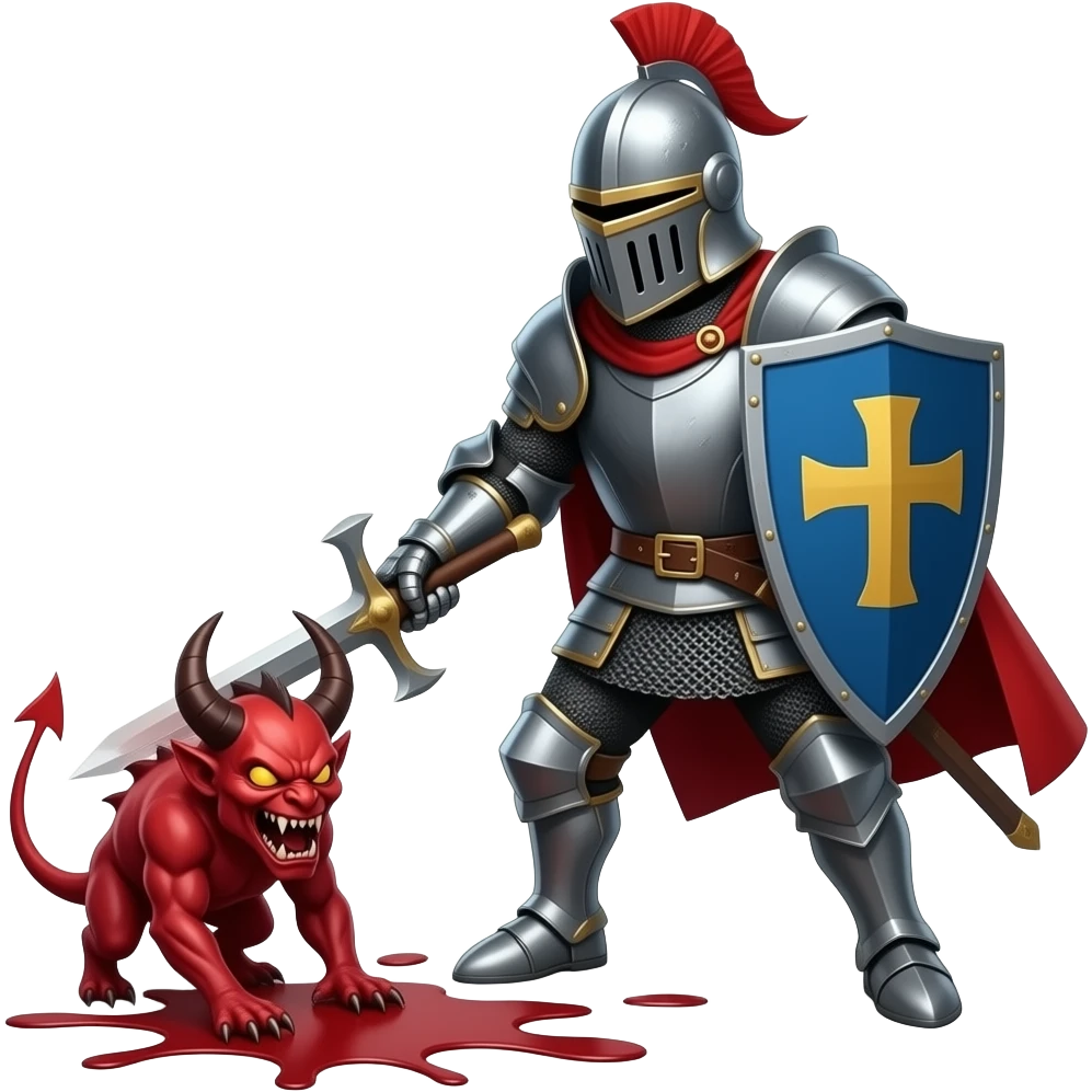 Knight kills demon emoji