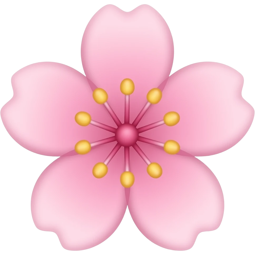 Sakura flower pastel pink emoji