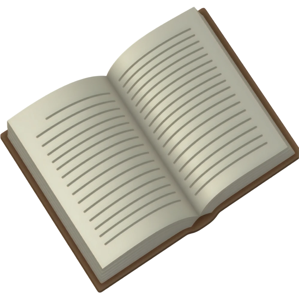 closed biology book at an angle emoji