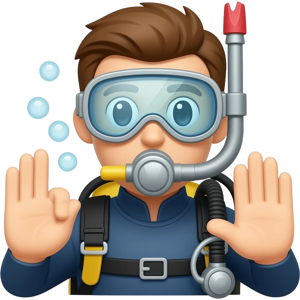 scuba diving hand signals emoji