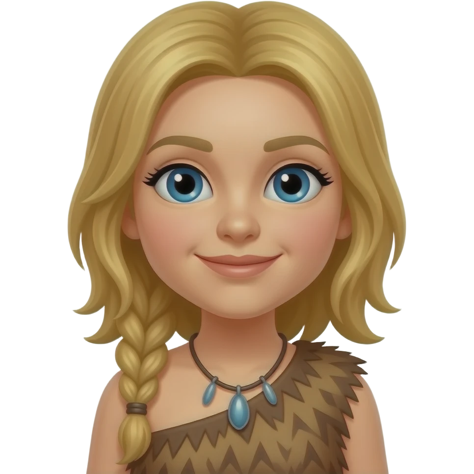 blonde cavewoman emoji