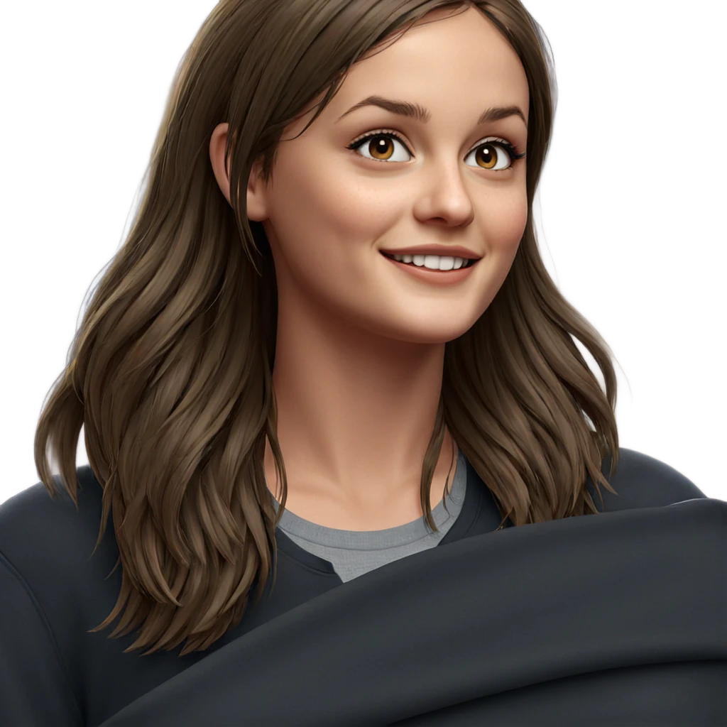 smiling girl with brown hair emoji