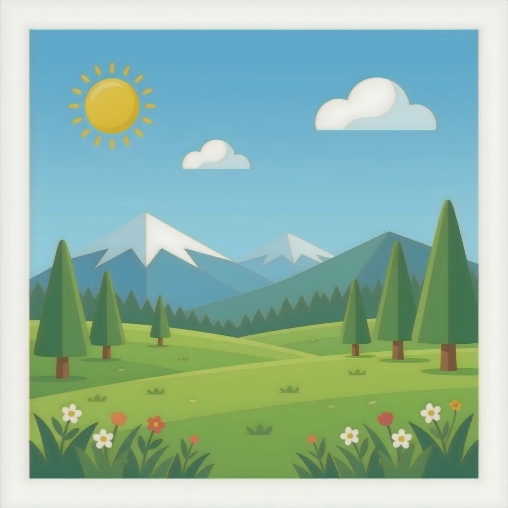 reduced and balanced nature emoji