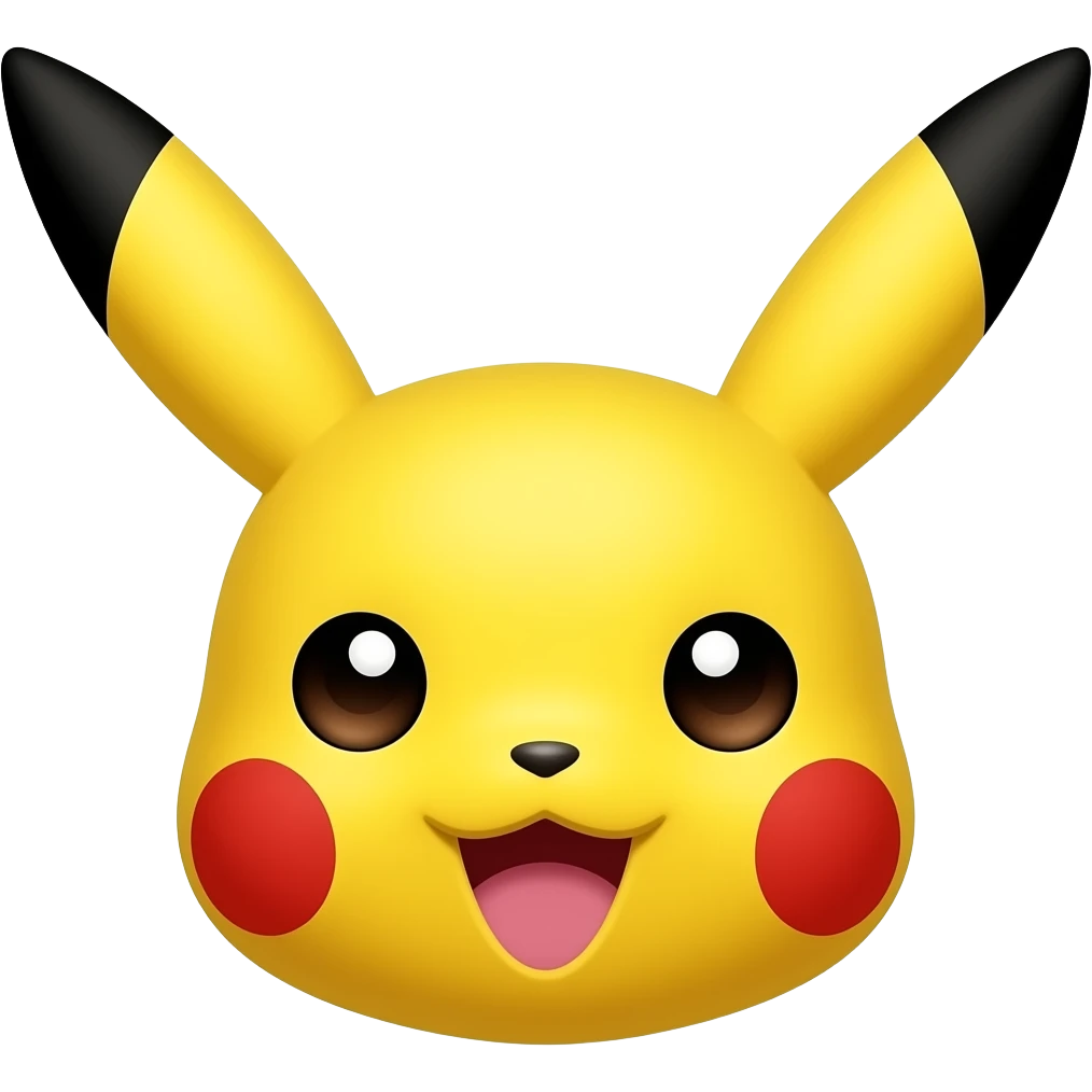 Pikachu tête emoji