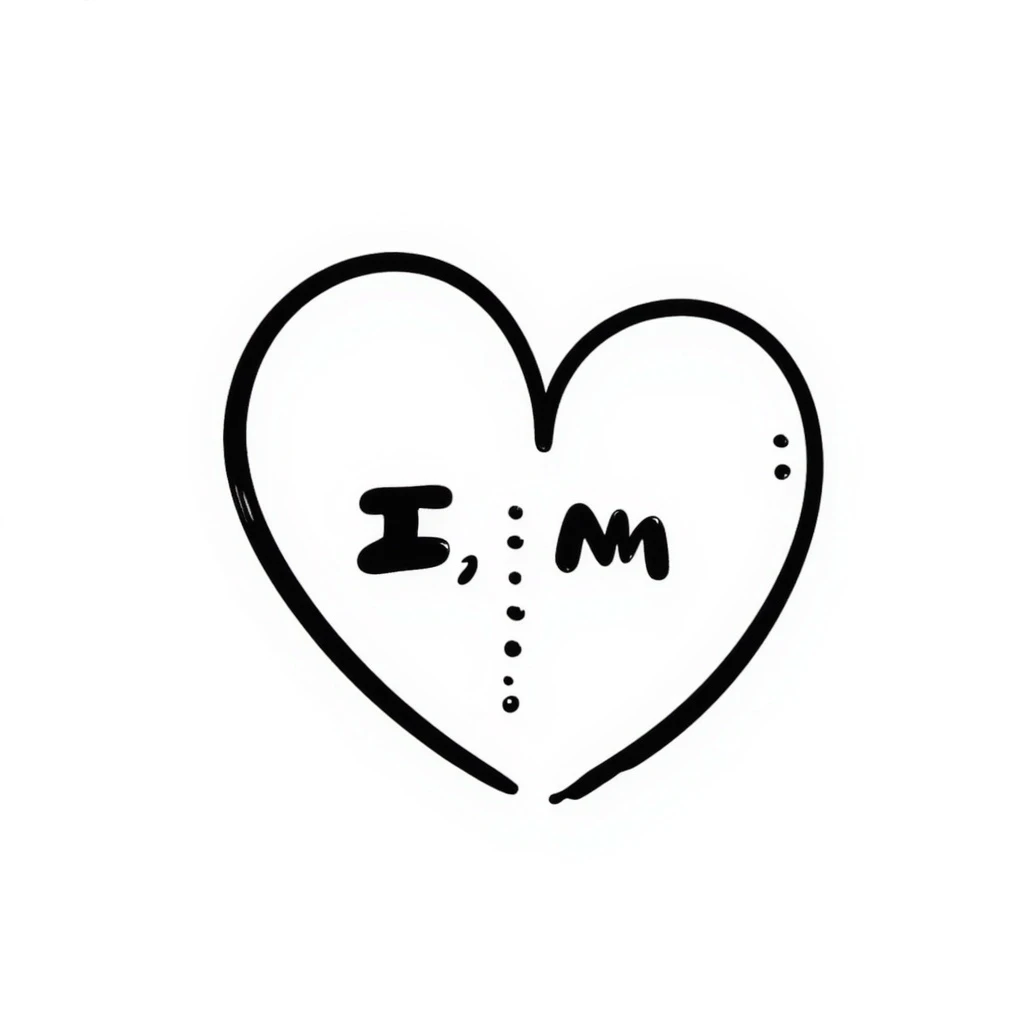 heart with the Greek names ΑΝΤΩΝΗΣ and ΣΑΒΒΙΝΑ, handwritten or doodle style, warm and personal feeling emoji