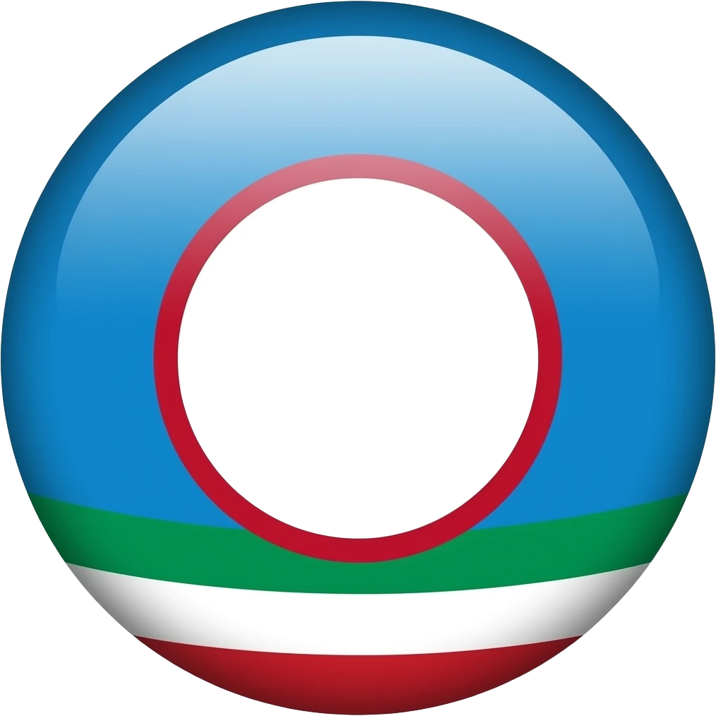 Небо голубое в середине белый круг снизу красный повыше зелёный а выше зелёного белый виде флага зелёный красный белый должны быть в низу полосками белый выше красного я белый круг без красного кругакрасная линия не должна быть такой широкой откуда взялась 2 зелёная линия и белая линия ниже зелёной emoji