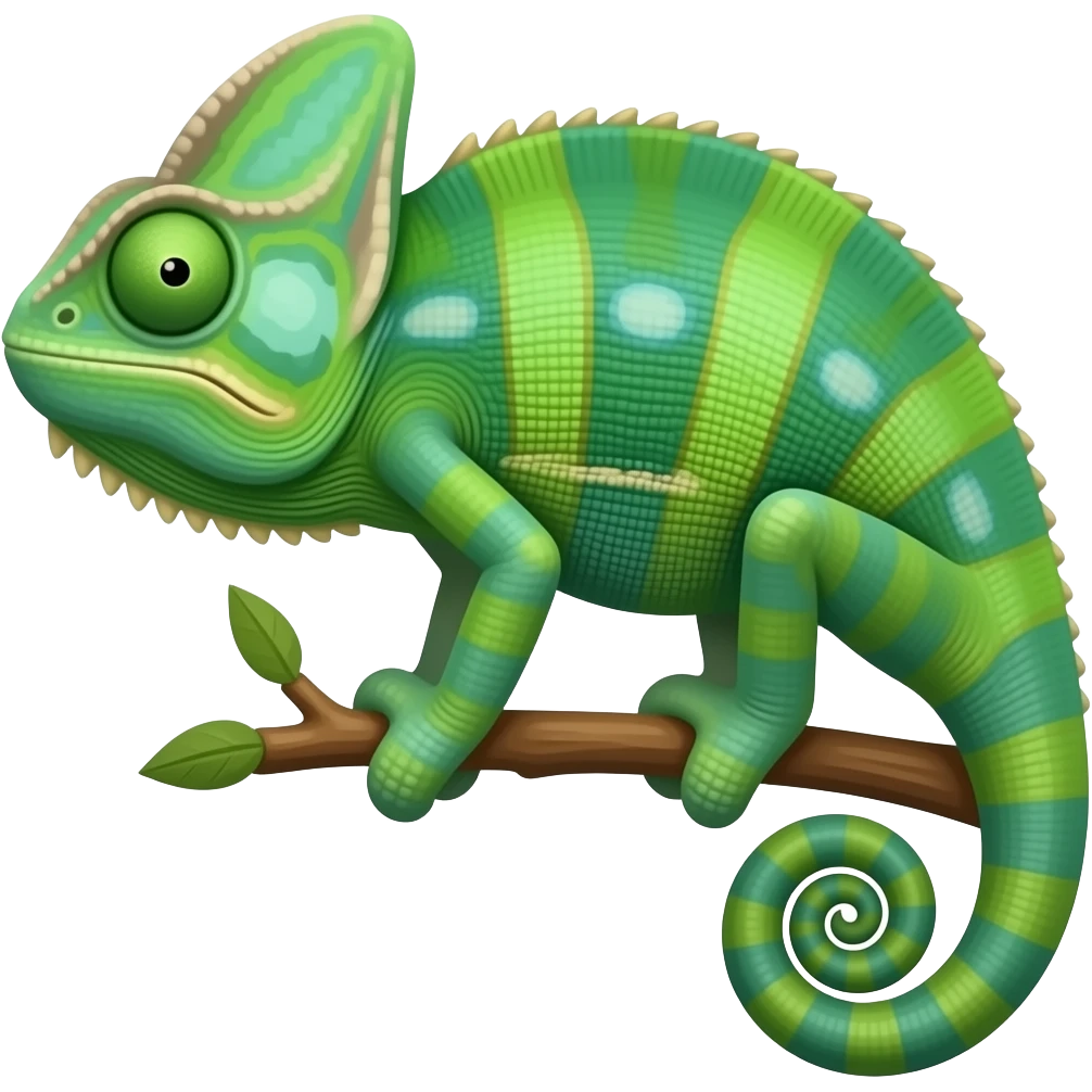 A chameleon emoji