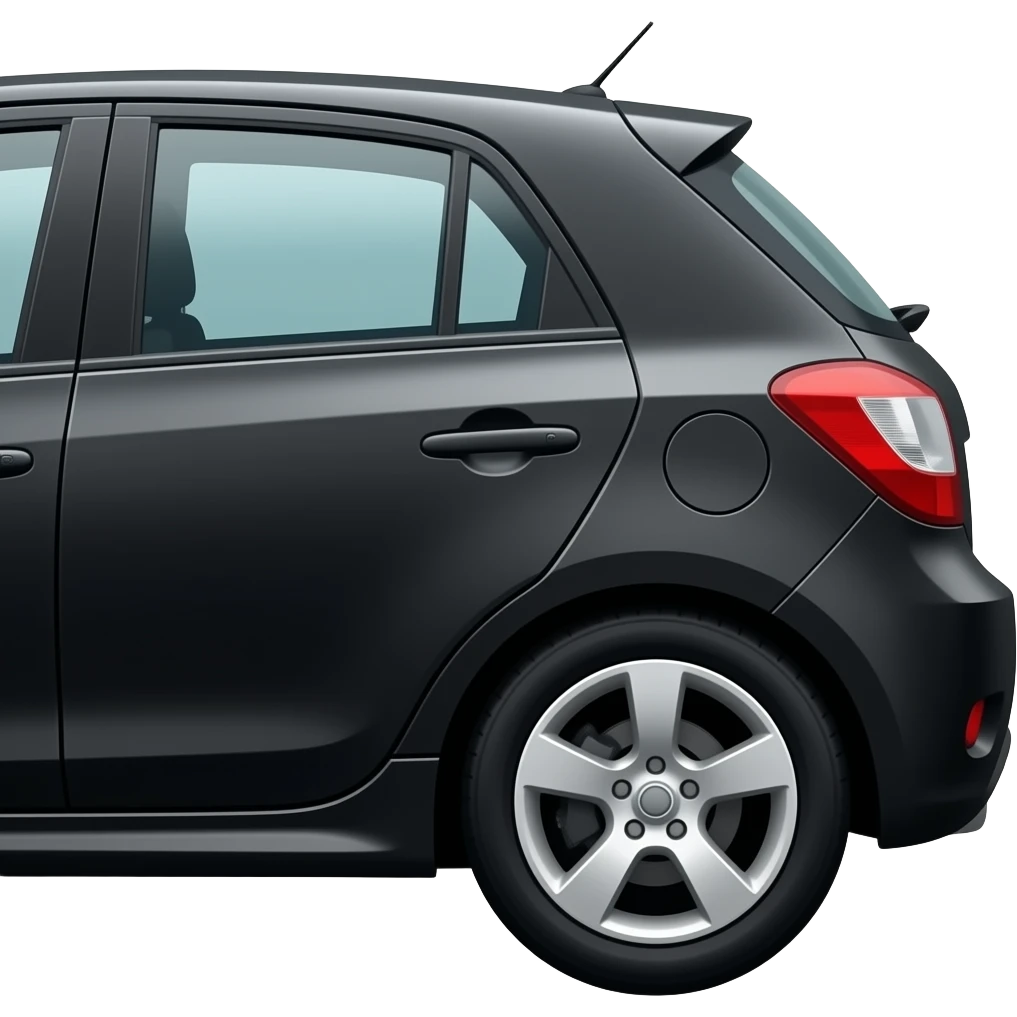 black 2009 hatchback side emoji