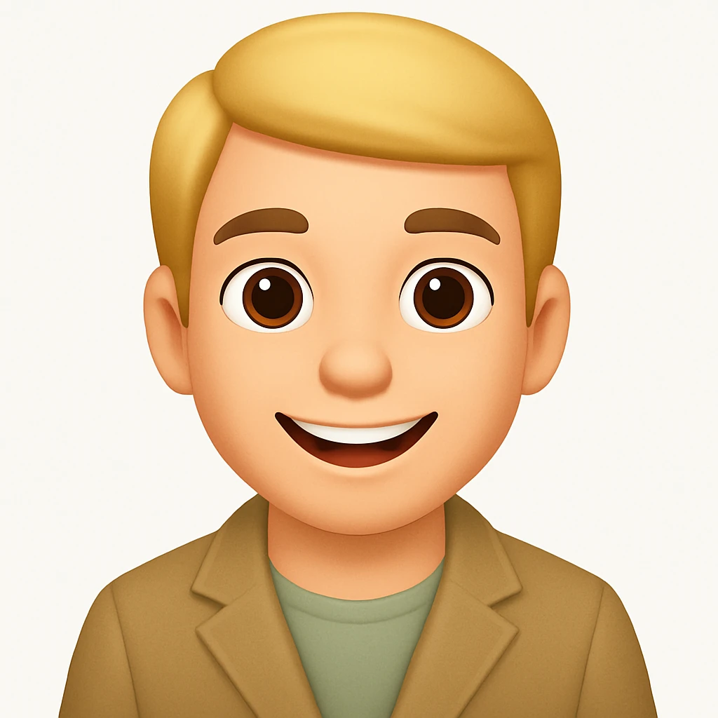 turn the second man in emoji style of the 1st image emoji