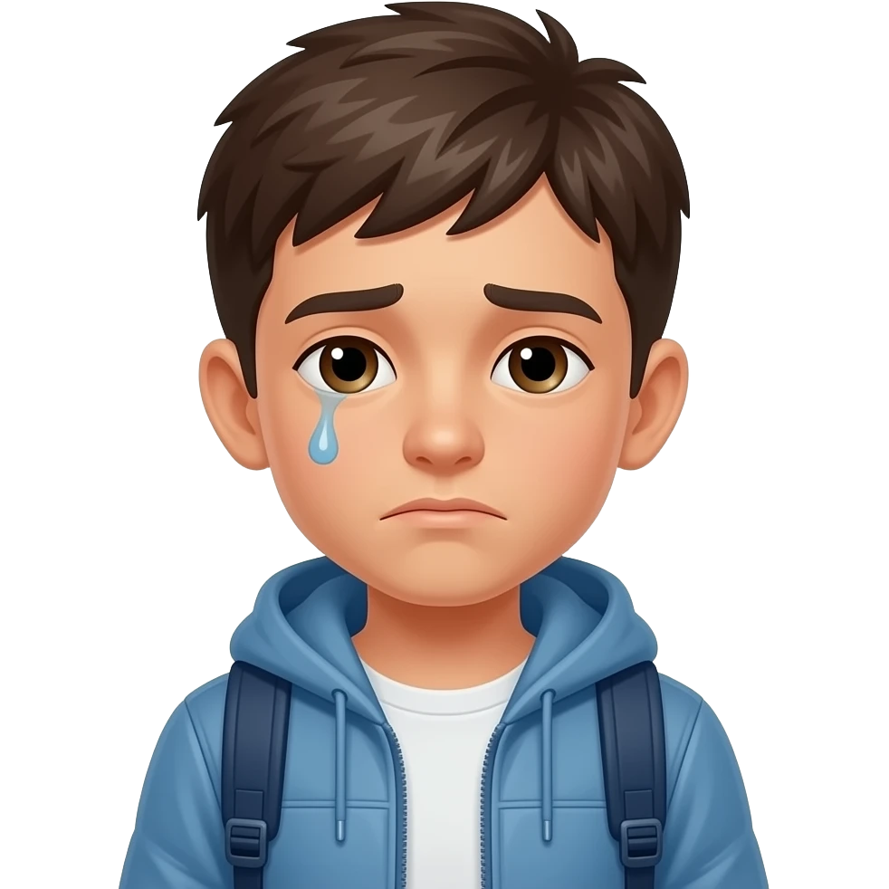 it takes to many time for getting to school by subway so the boy is tired emoji