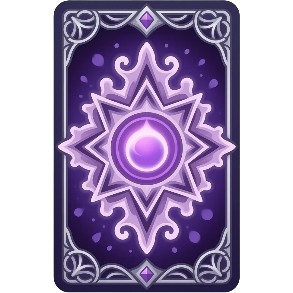 Fantasy magic Tarot card backs purple design emoji