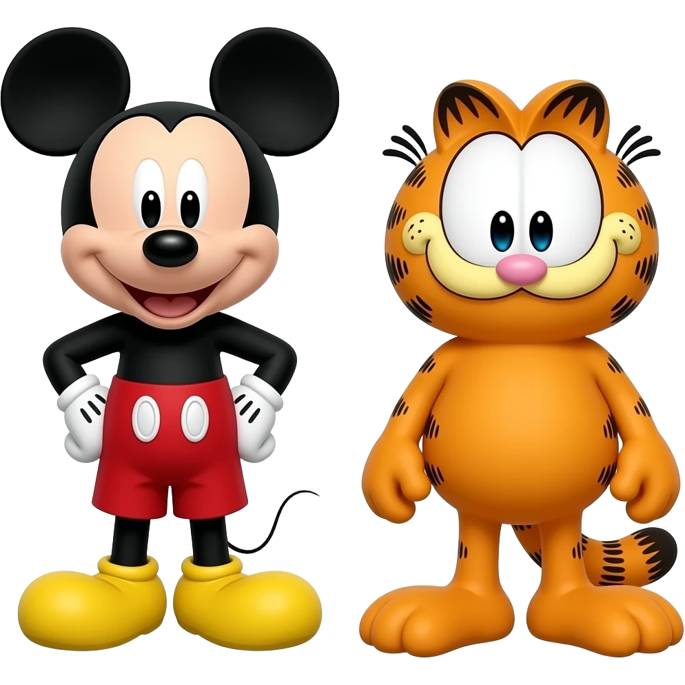 Mickey Mouse Full Body and Garfield Full body emoji