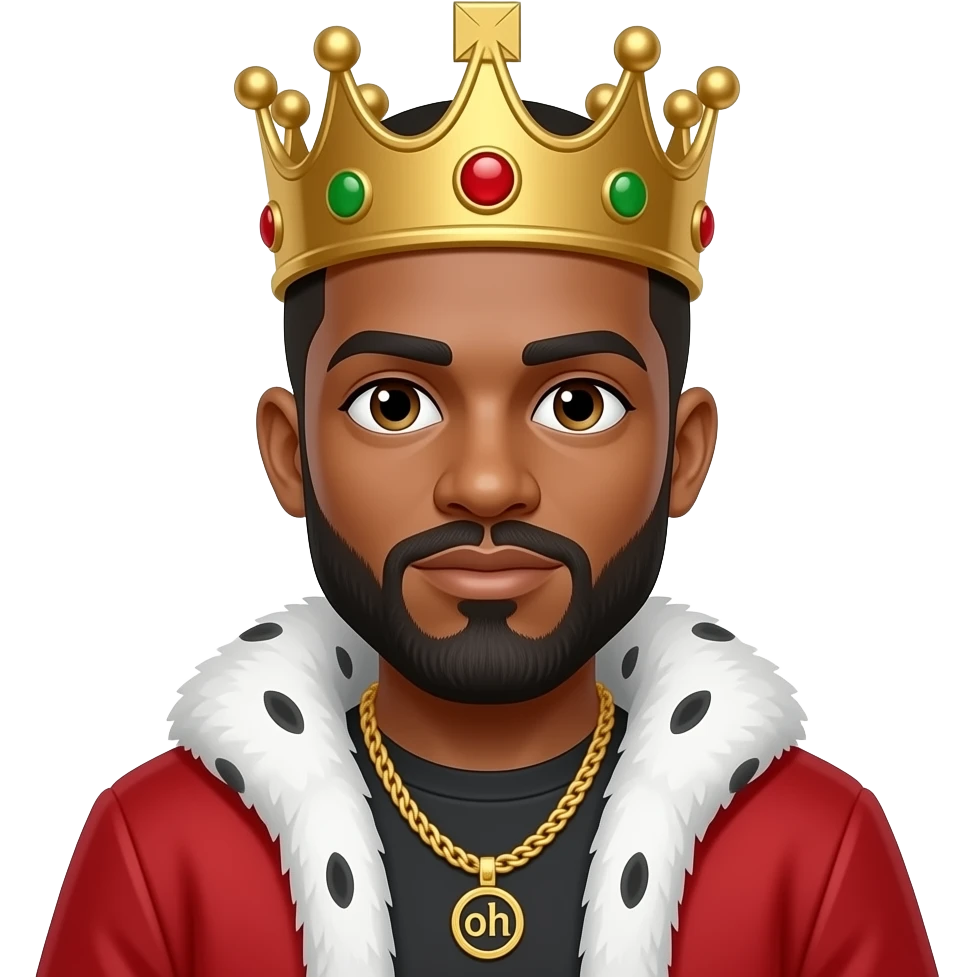 A king white skin emoji  like a rapper emoji