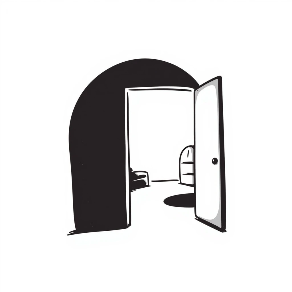 An open door with light inside emoji