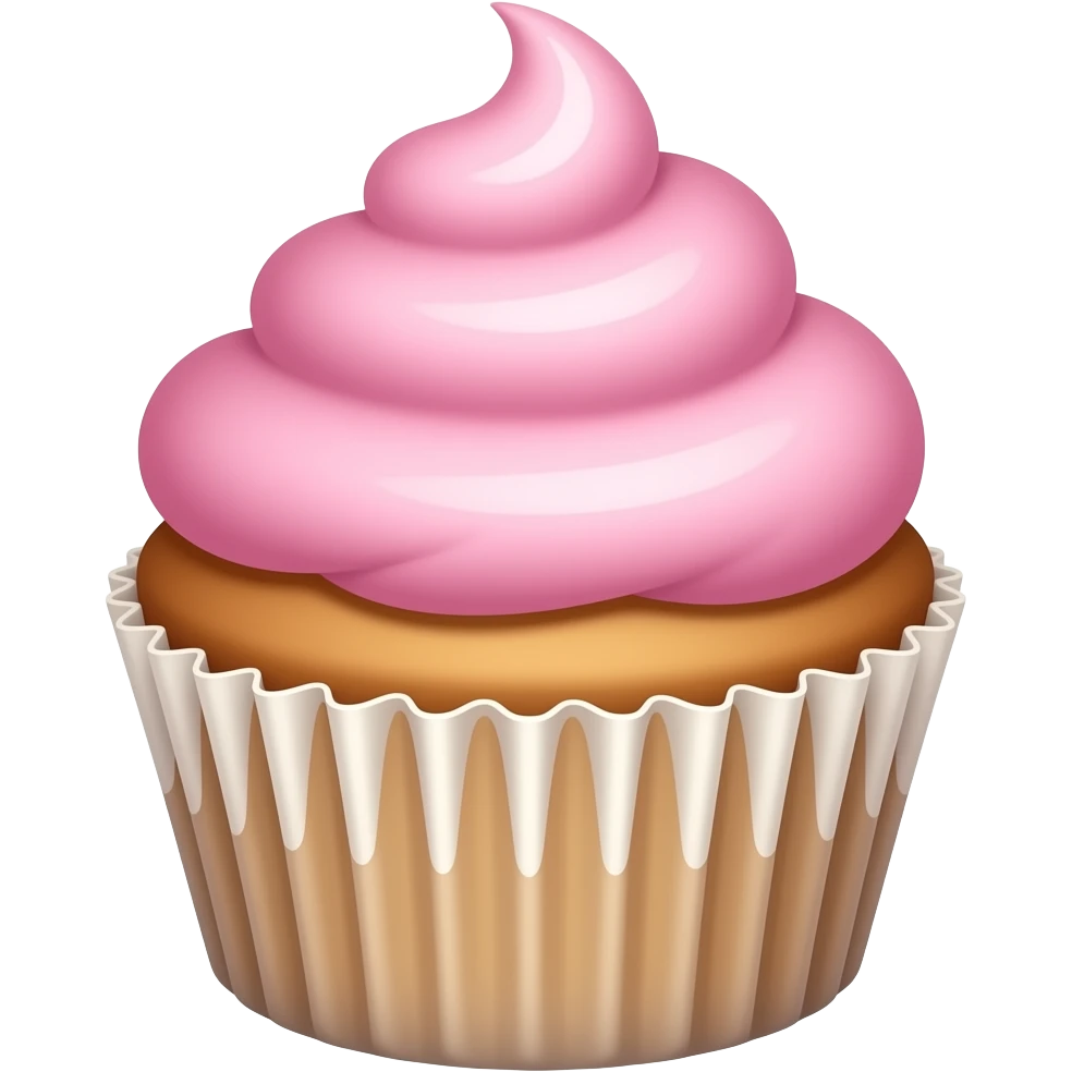 Cupcake with pink icing emoji