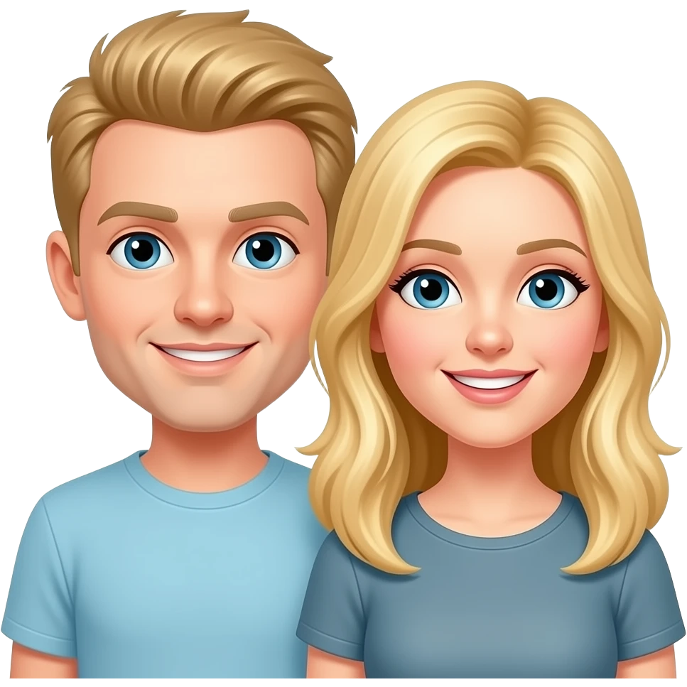 Liebespaar beide blond emoji