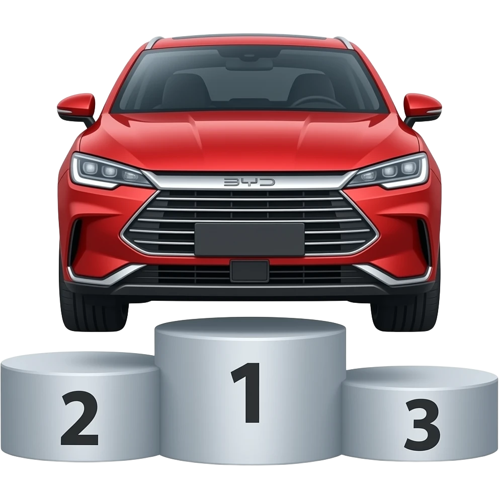 make a Chinese car in the byd picture on the podium emoji