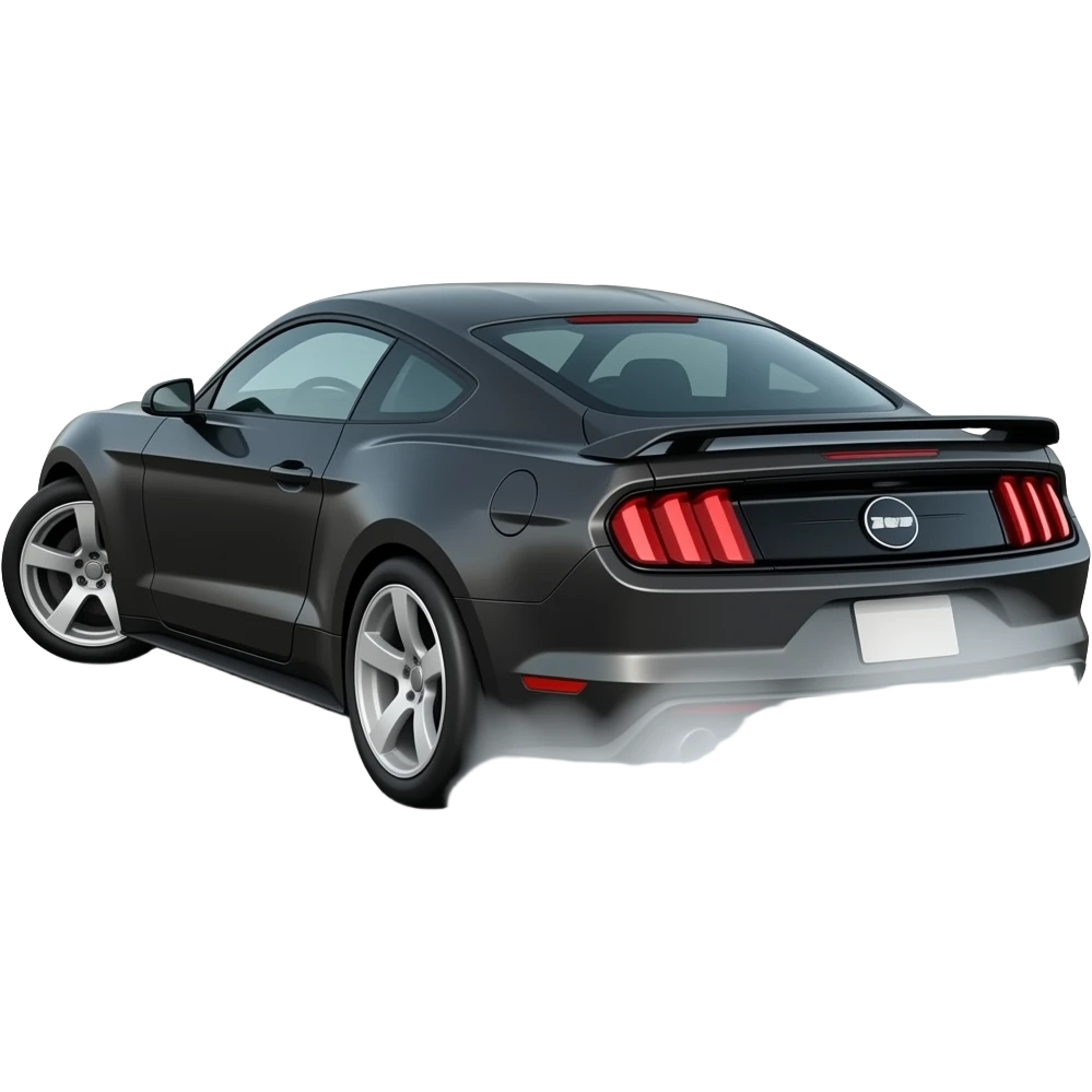 Drift black car making a smoke emoji