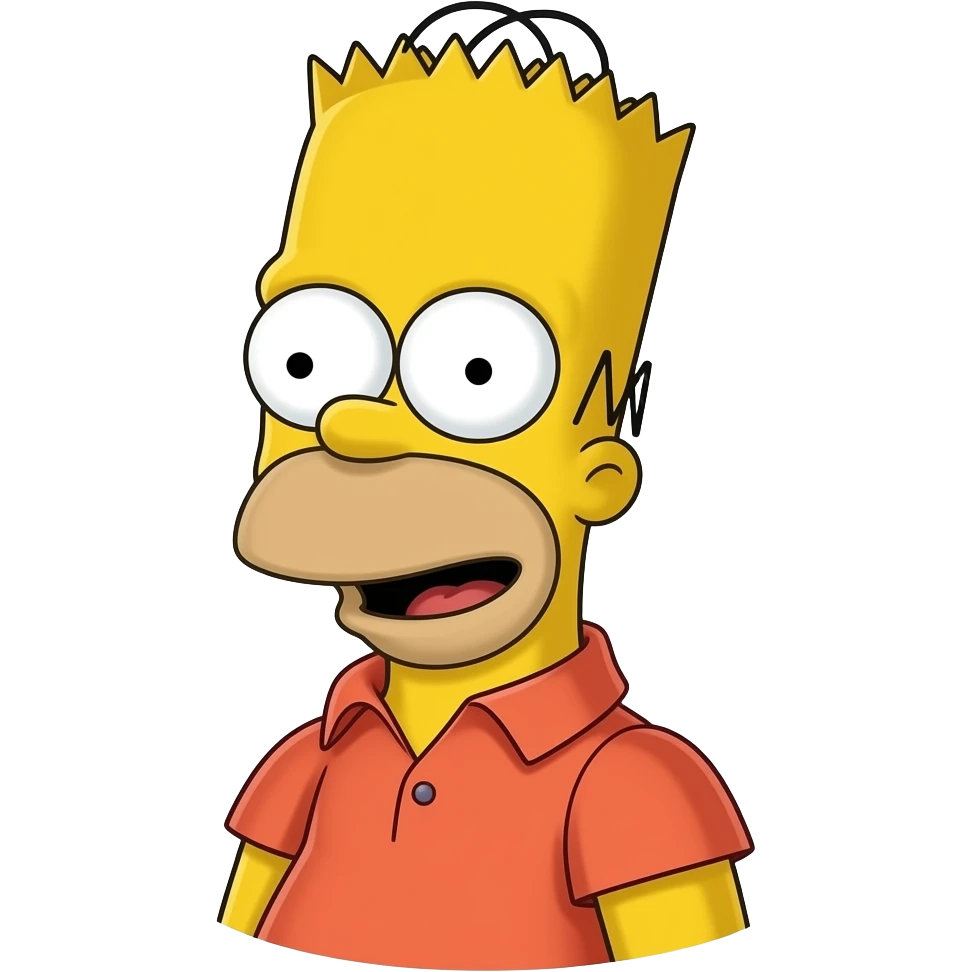 create a Bart Simpson emoji from The Simpsons and he is in animated style from The Simpsons emoji