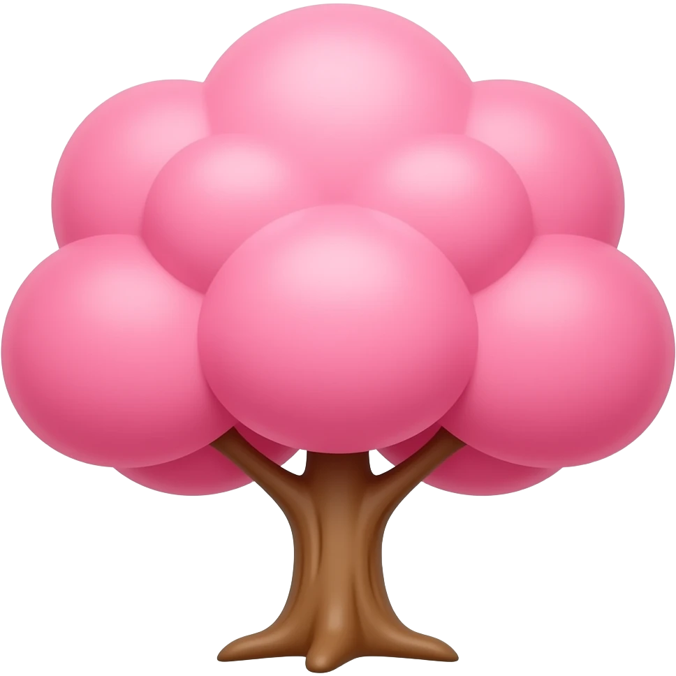 Pink tree emoji