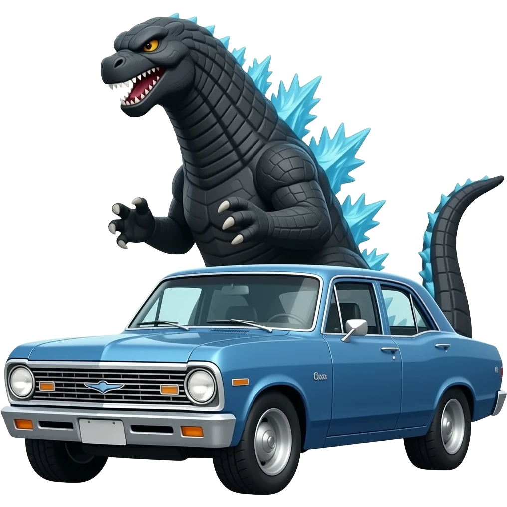 GODZILLA DRIVING CHEVY II emoji