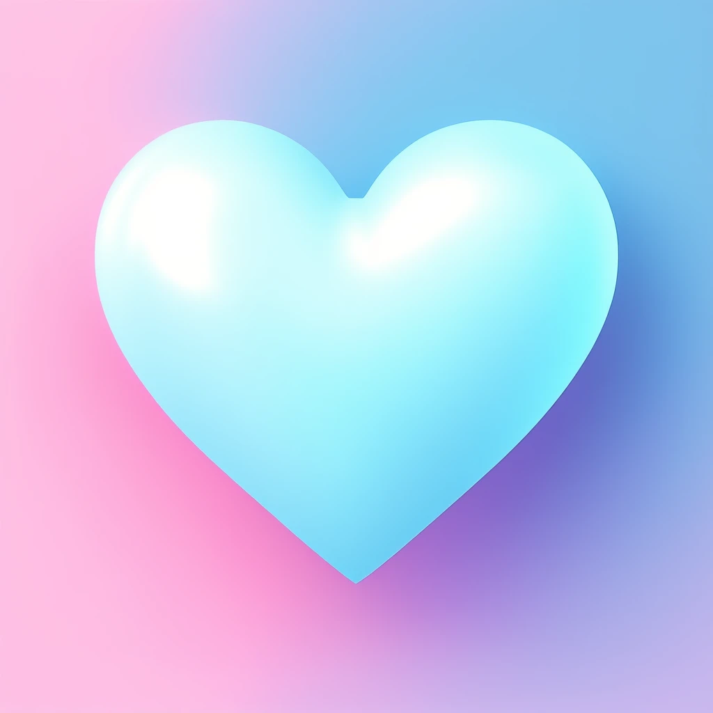 heart with a soft pastel gradient emoji