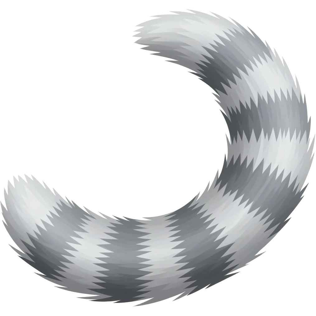 Gray cat tail emoji
