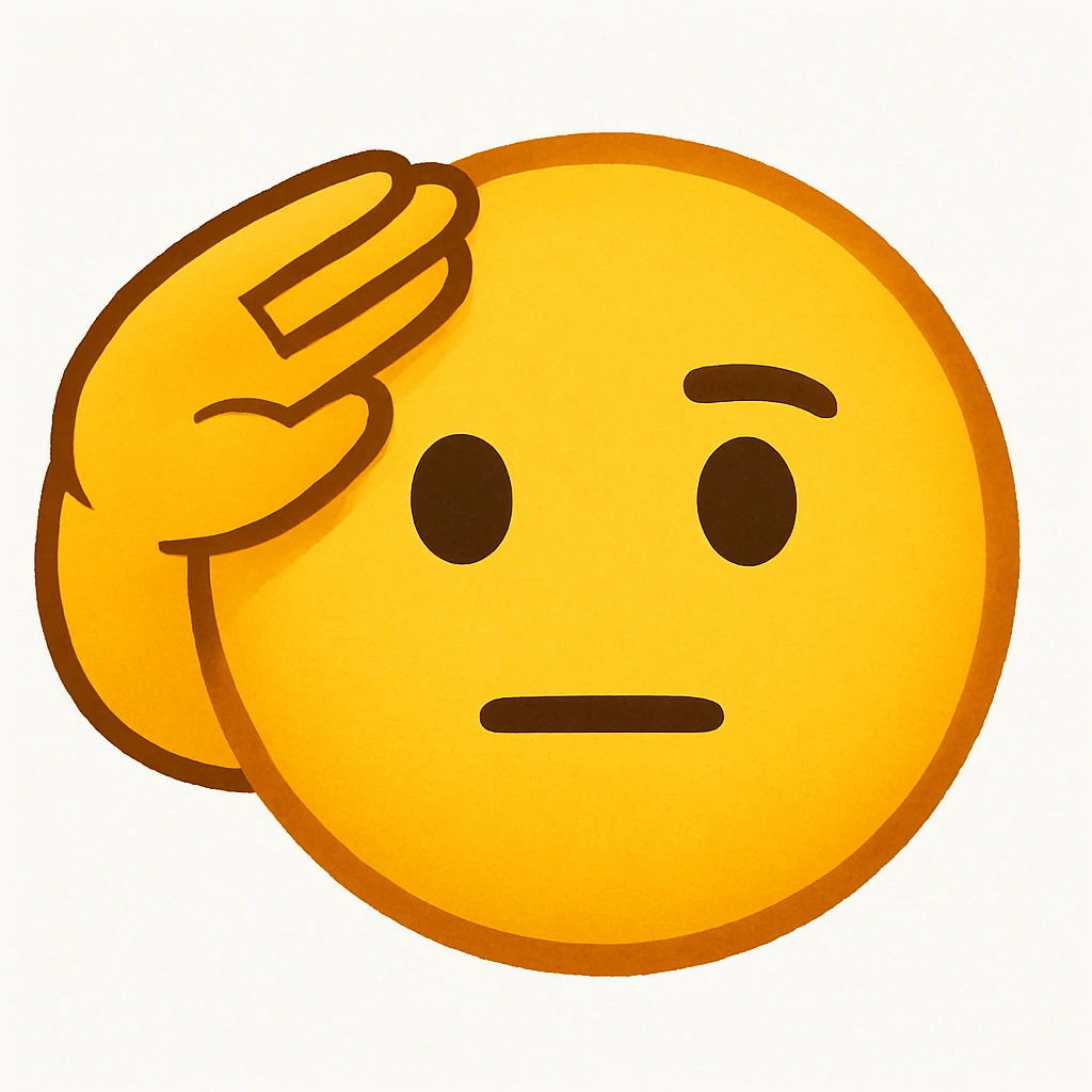 yellow face with salute emoji