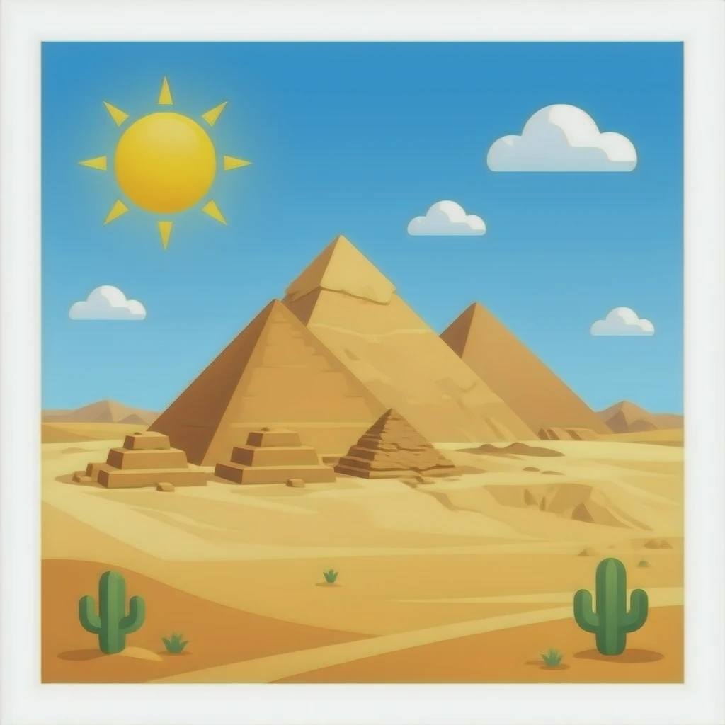 Pyramid desert emoji