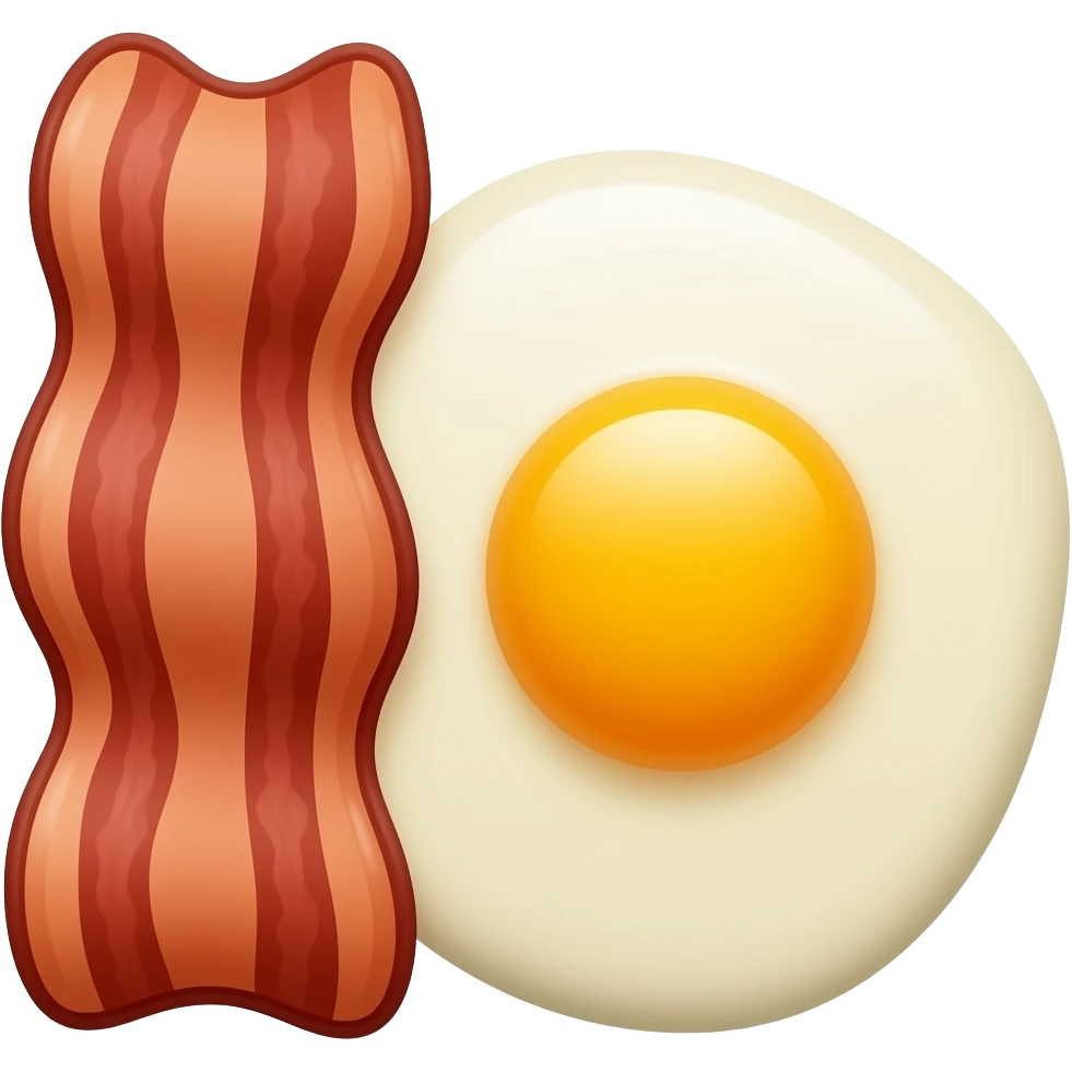 Bacon and eggs emoji
