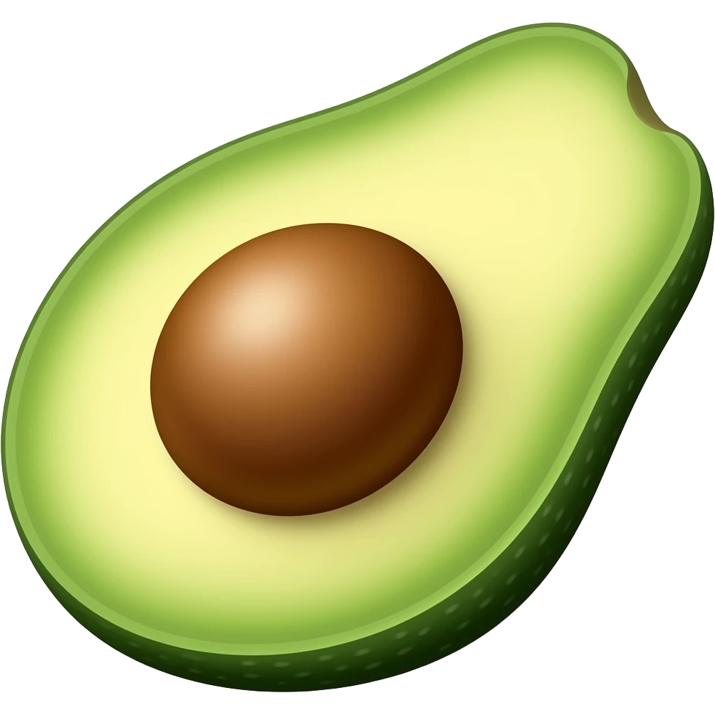 Sliced ​​avocado emoji