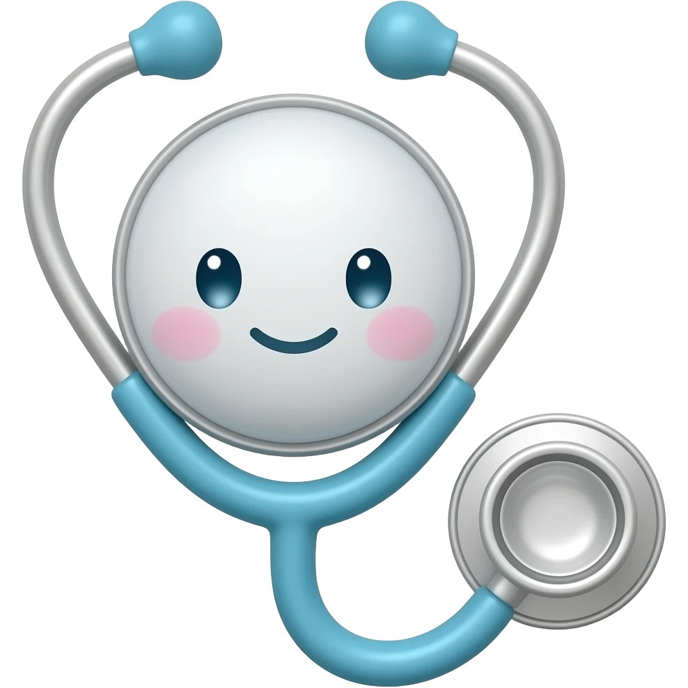 kawaii stethoscope happy cute smiley holiday emoji