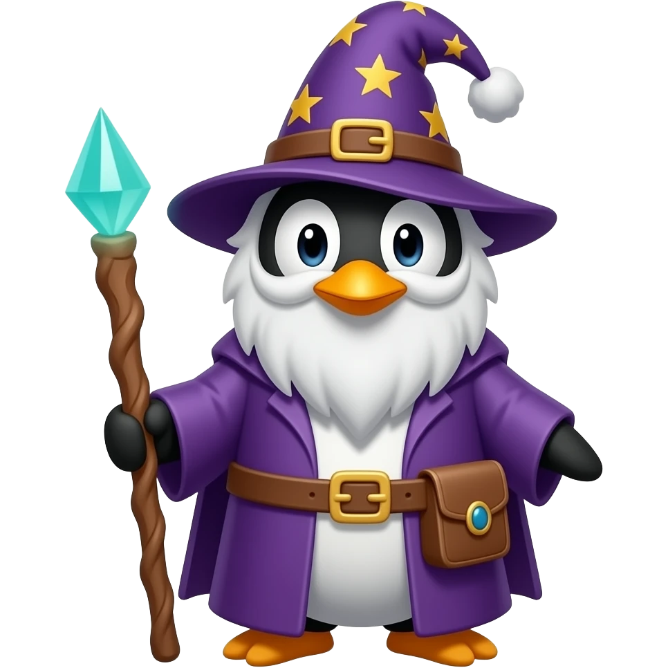 Penguin Wizard emoji