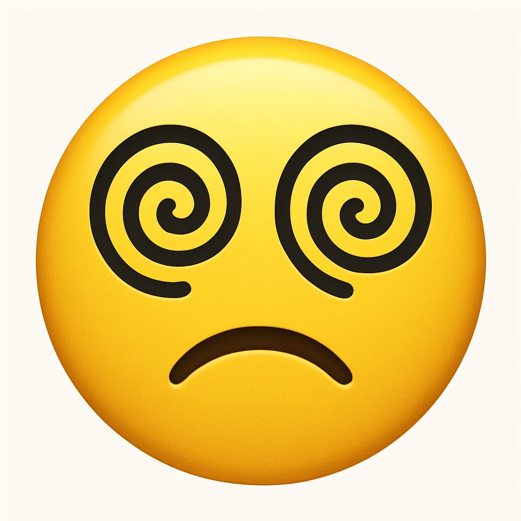 emoji with face with spiral eyes emoji