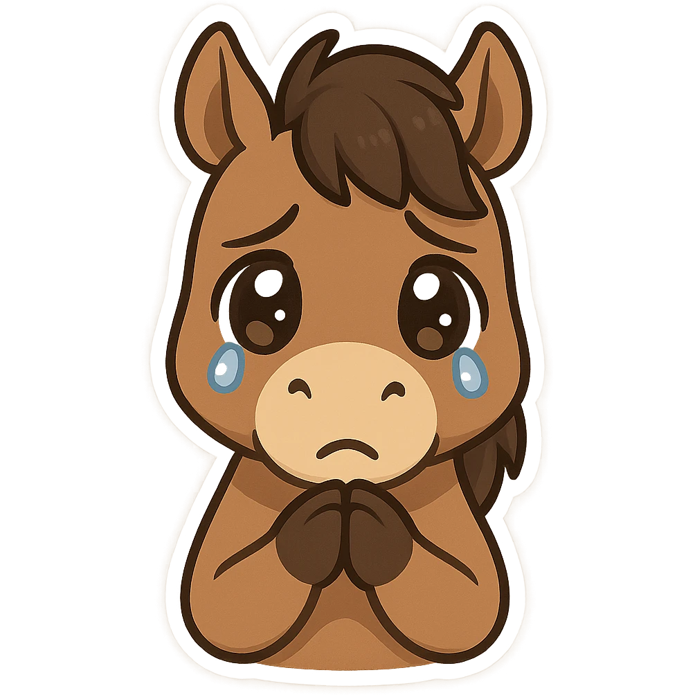 pleading horse emoji