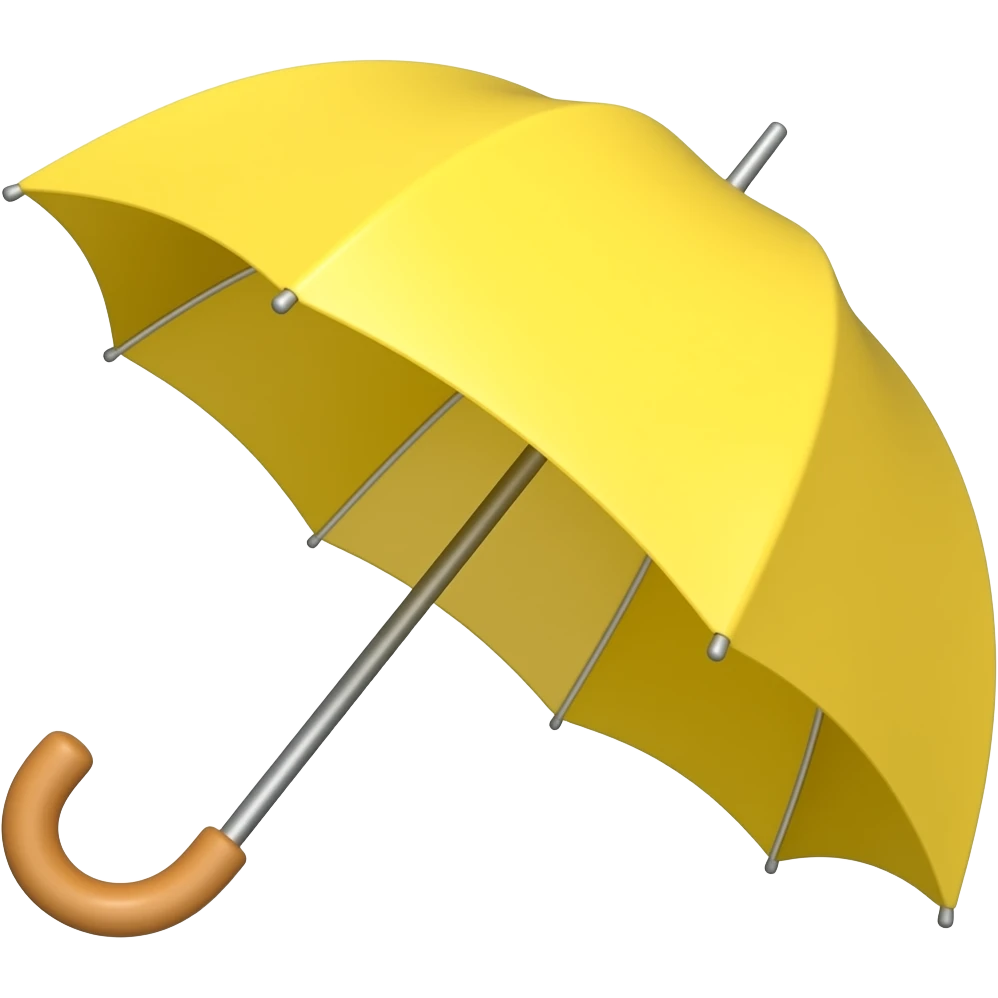 Guarda chuva amarelo para emoji emoji
