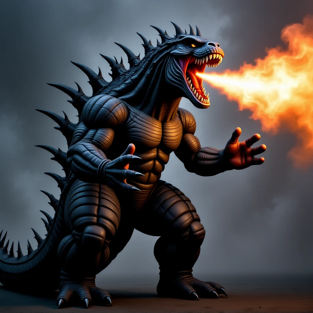 godzilla attacking ny emoji